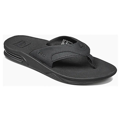 Reef Men's Fanning Flip Flops- Black - Buy online today at Down the Line Surf. International shipping available.