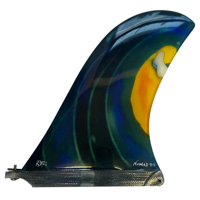 Rainbow Fin Co. Nomad Longboard Fin - 9.5" - Stained Glass - Buy online today at Down the Line Surf. International shipping available.