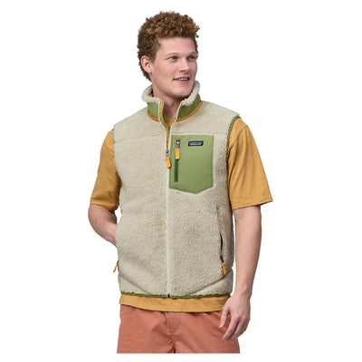 Patagonia Men's Classic Retro-X Fleece Vest - Dark Natural w/Buckhorn Green - Buy online today at Down the Line Surf. International shipping available.