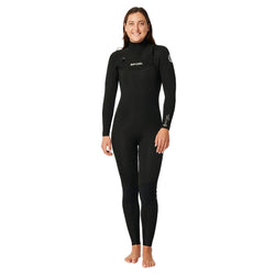 Rip Curl Women's Dawn Patrol Performance 4/3mm Chest Zip Wetsuit - Black 2025 - Buy online today at Down the Line Surf. International shipping available.