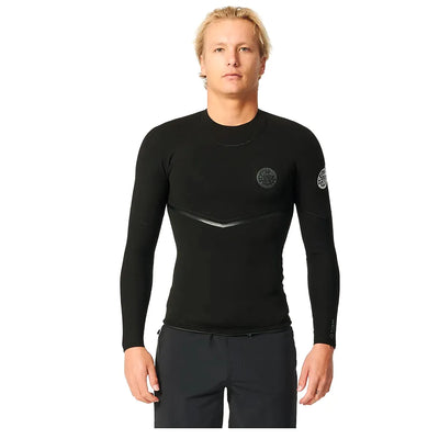 Rip Curl E Bomb 1.5mm Long Sleeve Wetsuit Jacket - Black - 2024 - Buy online today at Down the Line Surf. International shipping available.