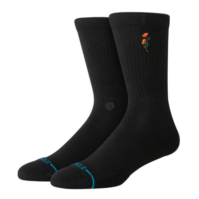 Stance Twiggy Unisex Crew Socks - Black - Buy online today at Down the Line Surf. International shipping available.