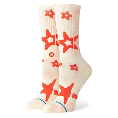 Stance Socks Starry Eyed Womens Crew Socks - Cream - Buy online today at Down the Line Surf. International shipping available.