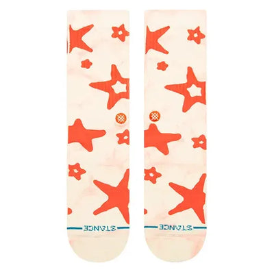 Stance Socks Starry Eyed Womens Crew Socks - Cream - Buy online today at Down the Line Surf. International shipping available.