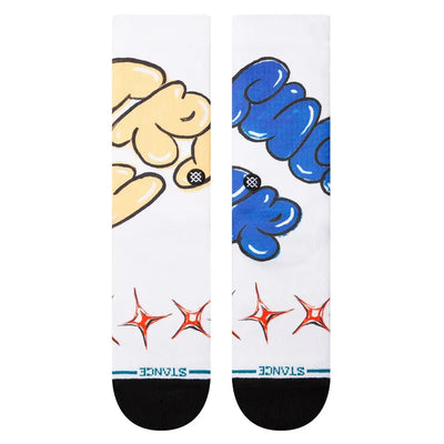 Stance Socks Tryin Sucker Crew - White - Buy online today at Down the Line Surf. International shipping available.