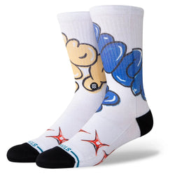 Stance Socks Tryin Sucker Crew - White - Buy online today at Down the Line Surf. International shipping available.