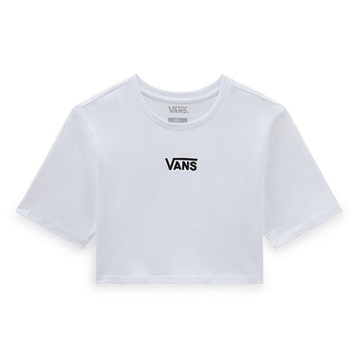 Vans Flying V Crew Crop Top - White - Buy online today at Down the Line Surf. International shipping available.