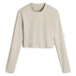Vans Script Mini Mock Long Sleeve Top - Oatmeal - Buy online today at Down the Line Surf. International shipping available.