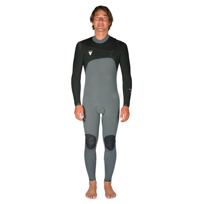 Vissla Natural Seas 4/3 Chest Zip Wetsuit - Coal - Buy online today at Down the Line Surf. International shipping available.