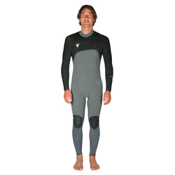 Vissla Natural Seas 4/3 Chest Zip Wetsuit - Coal - Buy online today at Down the Line Surf. International shipping available.