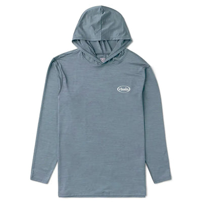 Vissla Twisted Eco Hooded Long Sleeved Sun Shirt - Slate Heather - Buy online today at Down the Line Surf. International shipping available.