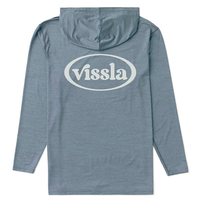 Vissla Twisted Eco Hooded Long Sleeved Sun Shirt - Slate Heather - Buy online today at Down the Line Surf. International shipping available.