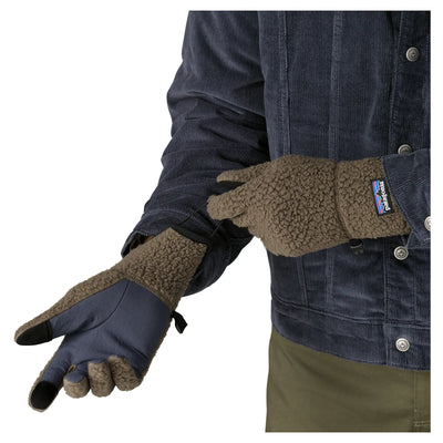 Patagonia Retro Pile Gloves - Marlow Brown - Buy online today at Down the Line Surf. International shipping available.