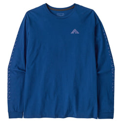 Patagonia Driftways Mens Organic Long Sleeve T-Shirt - Clement Blue - Buy online today at Down the Line Surf. International shipping available.