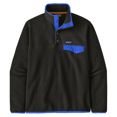 Patagonia Men's Lightweight Synchilla Snap-T Fleece Pullover - BLKP - Buy online today at Down the Line Surf. International shipping available.