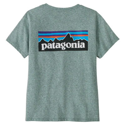 Patagonia Women's P-6 Logo Responsibili-Tee - Blue Sage - Buy online today at Down the Line Surf. International shipping available.