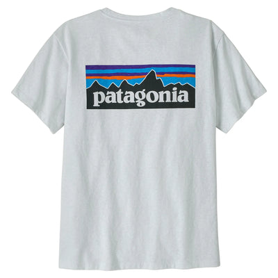 Patagonia Women's P-6 Logo Responsibili-Tee - Fibre White - Buy online today at Down the Line Surf. International shipping available.