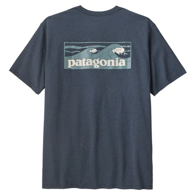 Patagonia Men's Boardshort Logo Pocket Responsibili-Tee - Summit Blue - Buy online today at Down the Line Surf. International shipping available.