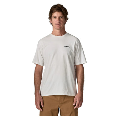 Patagonia Men's P-6 Logo Responsibili-Tee - Fibre White - Buy online today at Down the Line Surf. International shipping available.
