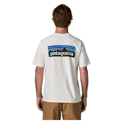 Patagonia Men's P-6 Logo Responsibili-Tee - Fibre White - Buy online today at Down the Line Surf. International shipping available.