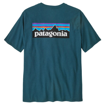 Patagonia Men's P-6 Logo Responsibili-Tee - Glacial Blue - Buy online today at Down the Line Surf. International shipping available.