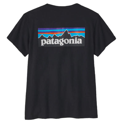 Patagonia Women's P-6 Logo Responsibili-Tee - Black - Buy online today at Down the Line Surf. International shipping available.