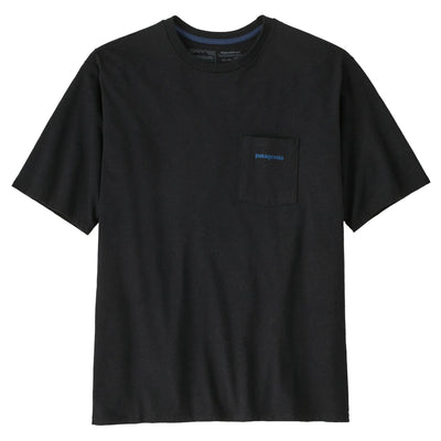 Patagonia Men's Boardshort Logo Pocket Responsibili-Tee - Ink Black - Buy online today at Down the Line Surf. International shipping available.