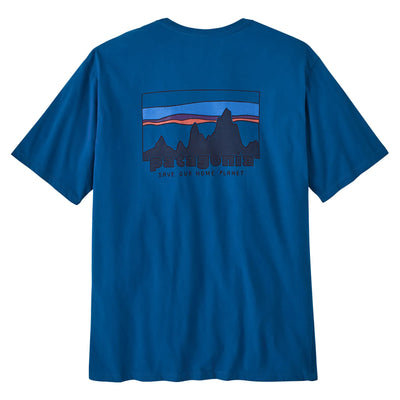 Patagonia Men's '73 Skyline Organic T-Shirt - Endless Blue - Buy online today at Down the Line Surf. International shipping available.