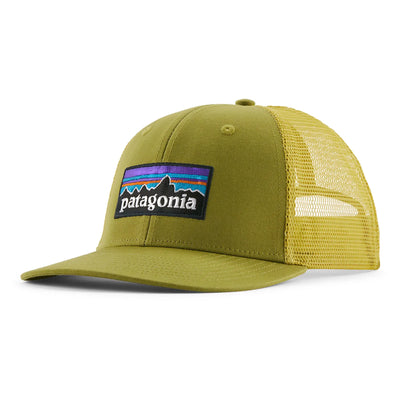 Patagonia P-6 Logo Trucker Hat - Graze Green - Buy online today at Down the Line Surf. International shipping available.