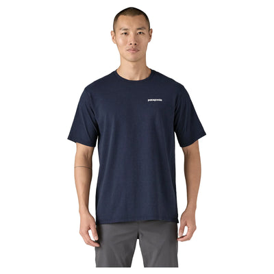Patagonia Men's P-6 Logo Responsibili-Tee - New Navy - Buy online today at Down the Line Surf. International shipping available.