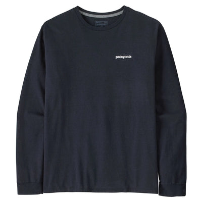 Patagonia Men's Long Sleeve P-6 Logo Responsibili-Tee - New Navy - Buy online today at Down the Line Surf. International shipping available.