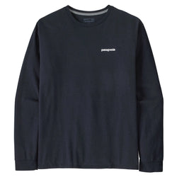 Patagonia Men's Long Sleeve P-6 Logo Responsibili-Tee - New Navy - Buy online today at Down the Line Surf. International shipping available.