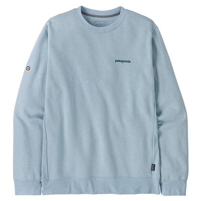 Patagonia Fitz Roy Icon Uprisal Crew Sweater - Fleck Blue - Buy online today at Down the Line Surf. International shipping available.