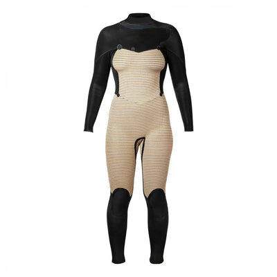 Xcel Women's Comp+ 4/3mm Chest Zip Wetsuit - Black Print - Buy online today at Down the Line Surf. International shipping available.