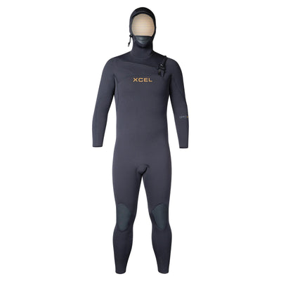 Xcel Comp+ Hooded 5/4mm Chest Zip Wetsuit - Black 24/25 - Buy online today at Down the Line Surf. International shipping available.