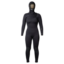Xcel Women's Comp + Hooded 5/4mm Wetsuit - Black - Buy online today at Down the Line Surf. International shipping available.
