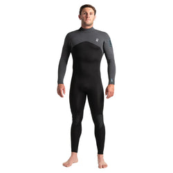 C-Skins Session 3/2mm Back Zip Wetsuit - Black/Charcoal Diamond - Buy online today at Down the Line Surf. International shipping available.
