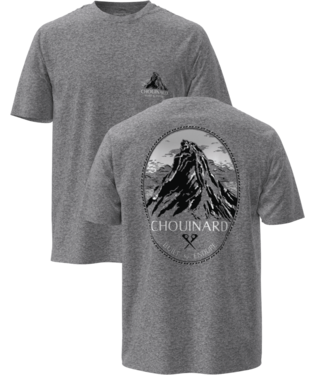 Patagonia Men's Chouinard Crest Pocket Responsibili-Tee - Gravel Heather - Buy online today at Down the Line Surf. International shipping available.