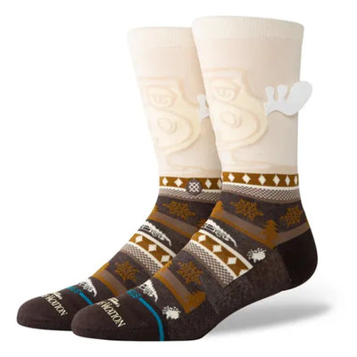 Stance Socks Have Some Eggnog Crew Socks - Dark Brown - Buy online today at Down the Line Surf. International shipping available.