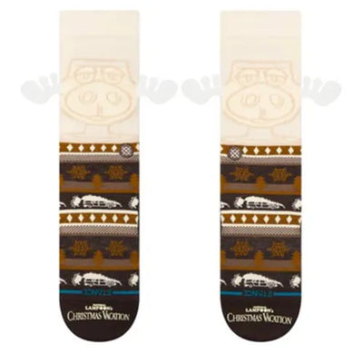 Stance Socks Have Some Eggnog Crew Socks - Dark Brown - Buy online today at Down the Line Surf. International shipping available.