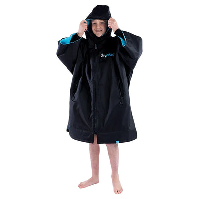 Dryrobe Kid's Advance Long Sleeve - Black / Blue - Buy online today at Down the Line Surf. International shipping available.