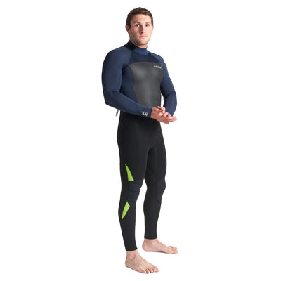 C-Skins Legend 4/3mm Back Zip Wetsuit - Black/Bluestone/Lime - Buy online today at Down the Line Surf. International shipping available.