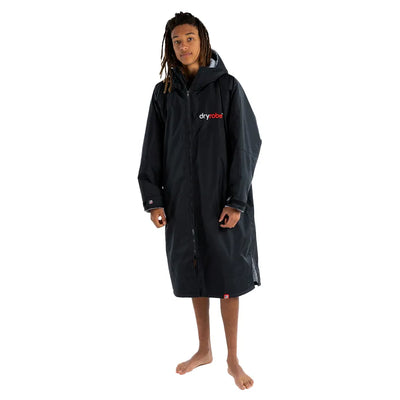 Dryrobe Adult Advance Long Sleeve - Black / Grey - Buy online today at Down the Line Surf. International shipping available.