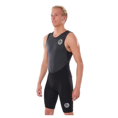 Rip Curl Dawn Patrol Short John Spring Suit - Black - 2024 - Buy online today at Down the Line Surf. International shipping available.