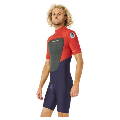 Rip Curl Omega 2mm Back Zip Springsuit - Red - Buy online today at Down the Line Surf. International shipping available.