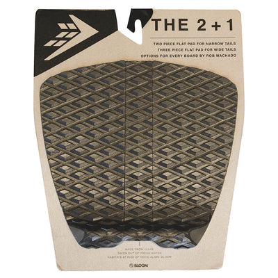 Firewire 2+1 Flat Traction Pad - Black/Charcoal - Buy online today at Down the Line Surf. International shipping available.