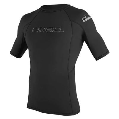 O'Neill Men's Basic Skins Short Sleeve Rash Vest - Black - Buy online today at Down the Line Surf. International shipping available.