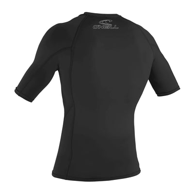 O'Neill Men's Basic Skins Short Sleeve Rash Vest - Black - Buy online today at Down the Line Surf. International shipping available.
