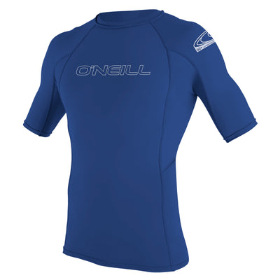 O'Neill Men's Basic Skins Short Sleeve Rash Vest - Pacific - Buy online today at Down the Line Surf. International shipping available.
