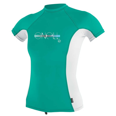 O'Neill Girl's Skins Short Sleeve Rash Vest - DW2 - Buy online today at Down the Line Surf. International shipping available.